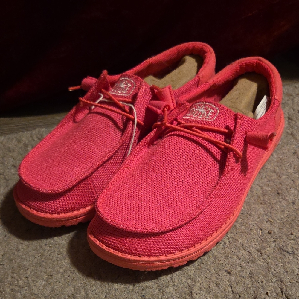 Hey Dude Bright Pink Loafers
